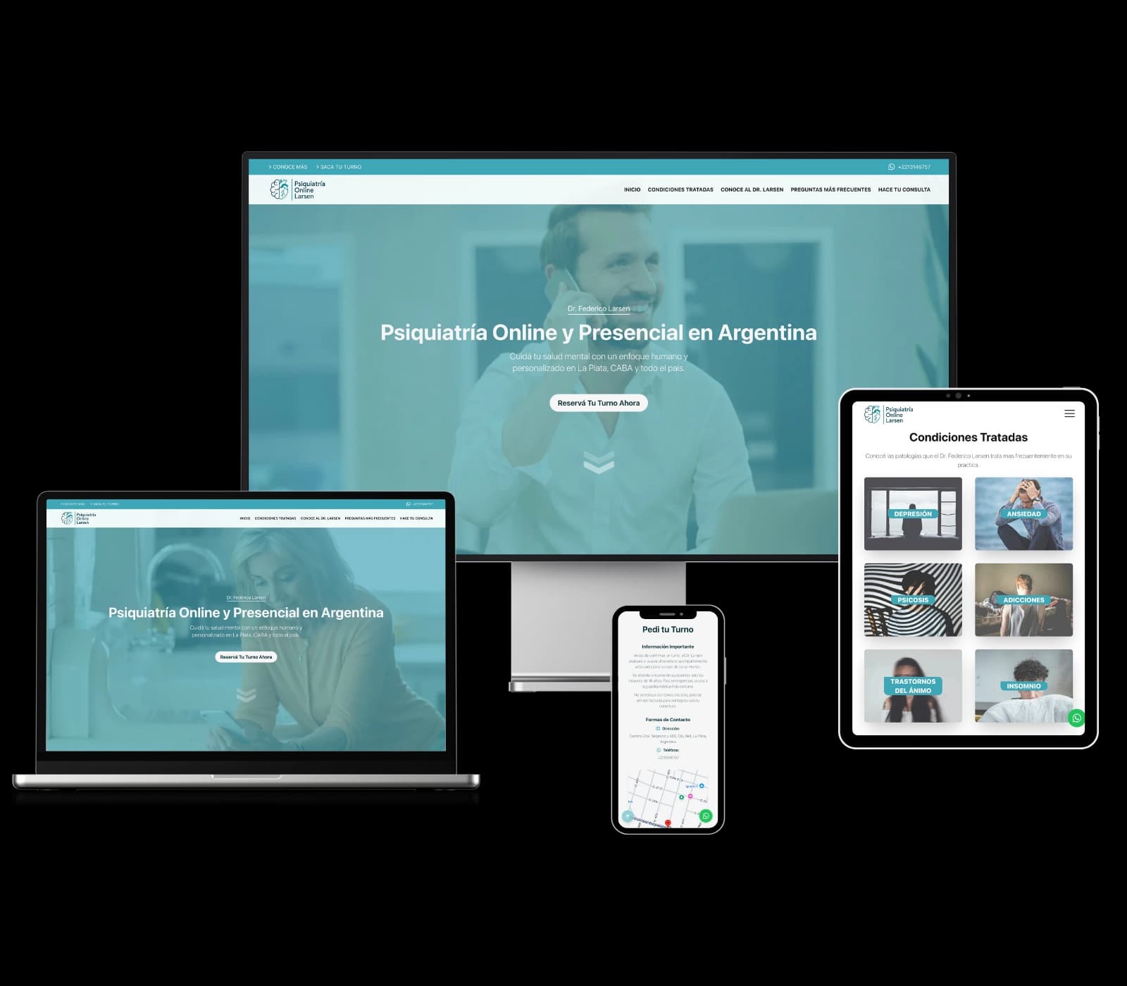 Imagen mostrando una pagina web creada por AV Medicina Virtual